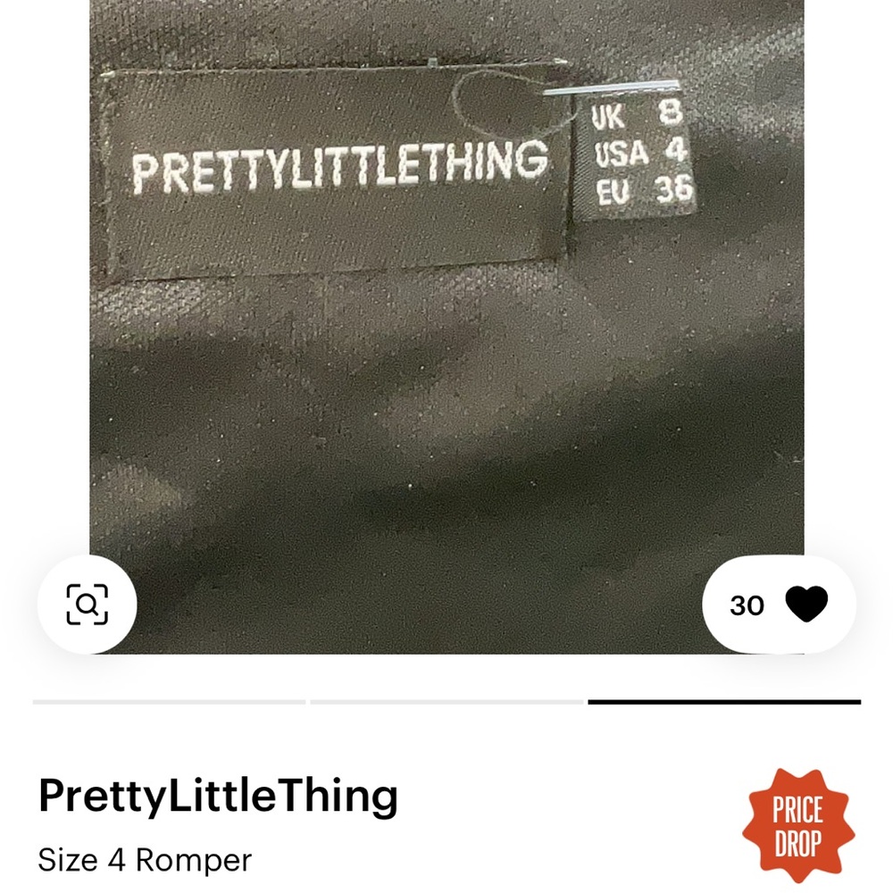 Black Sequin Wrap Romper - image 2